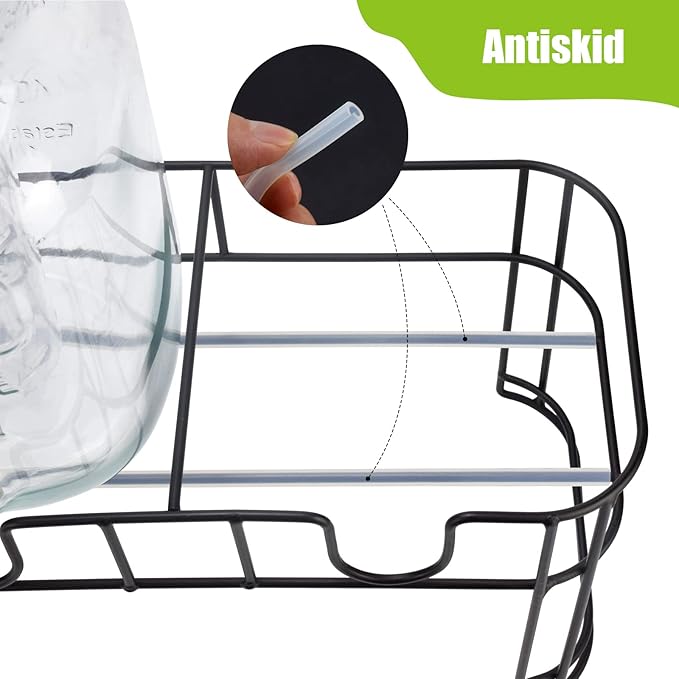 1 Gallon Glass Drink Dispensers For Parties 2PACK.Beverage Dispenser,Glass Drink Dispenser With Stand And Stainless Steel Spigot 100% Leakproof.Lemonade Dispenser With Ice Cylinder.Laundry Detergent