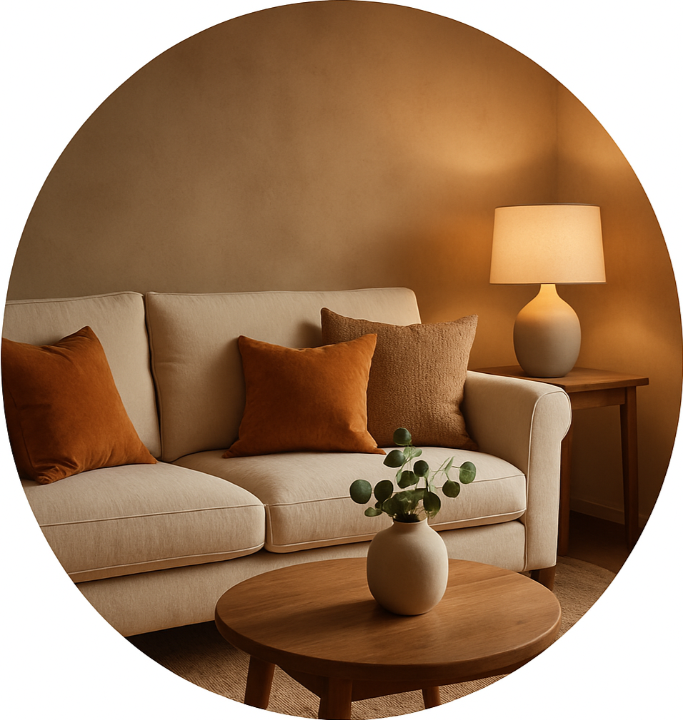 circle photo of home decor, make it a real photo